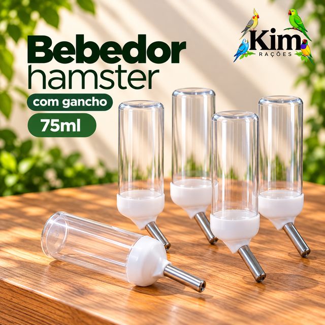 Bebedor para hamster com gancho 75 ml
