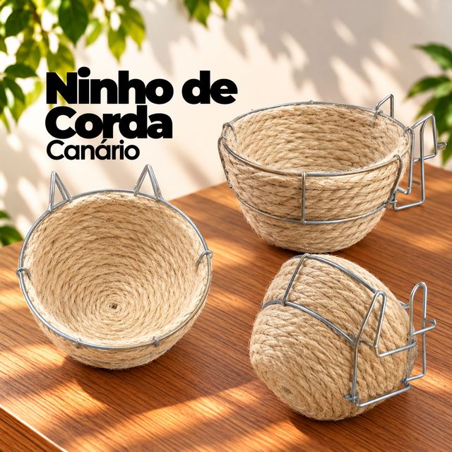 Ninho de corda para canário